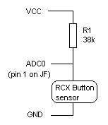 Connecting RCX touch sensor to Cerebot